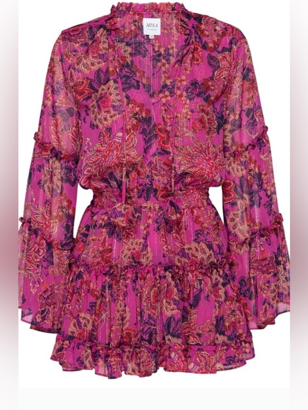 Misa Los Angeles Fuchsia Floral Dress
